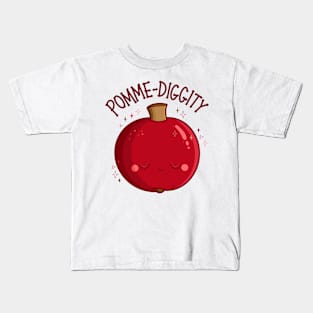 “Pomme-Diggity” Cute Grinning Pomegranate Kids T-Shirt